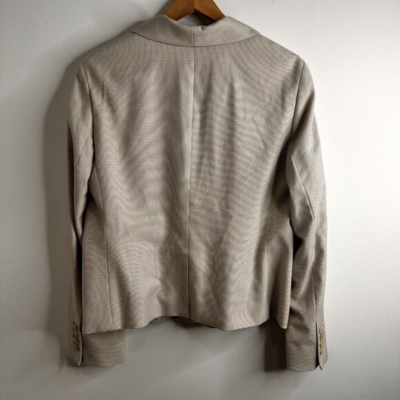Talbots Blazer Womens 16 Textured Two Button Lined Suit Jacket Career Office - Picture 9 of 12